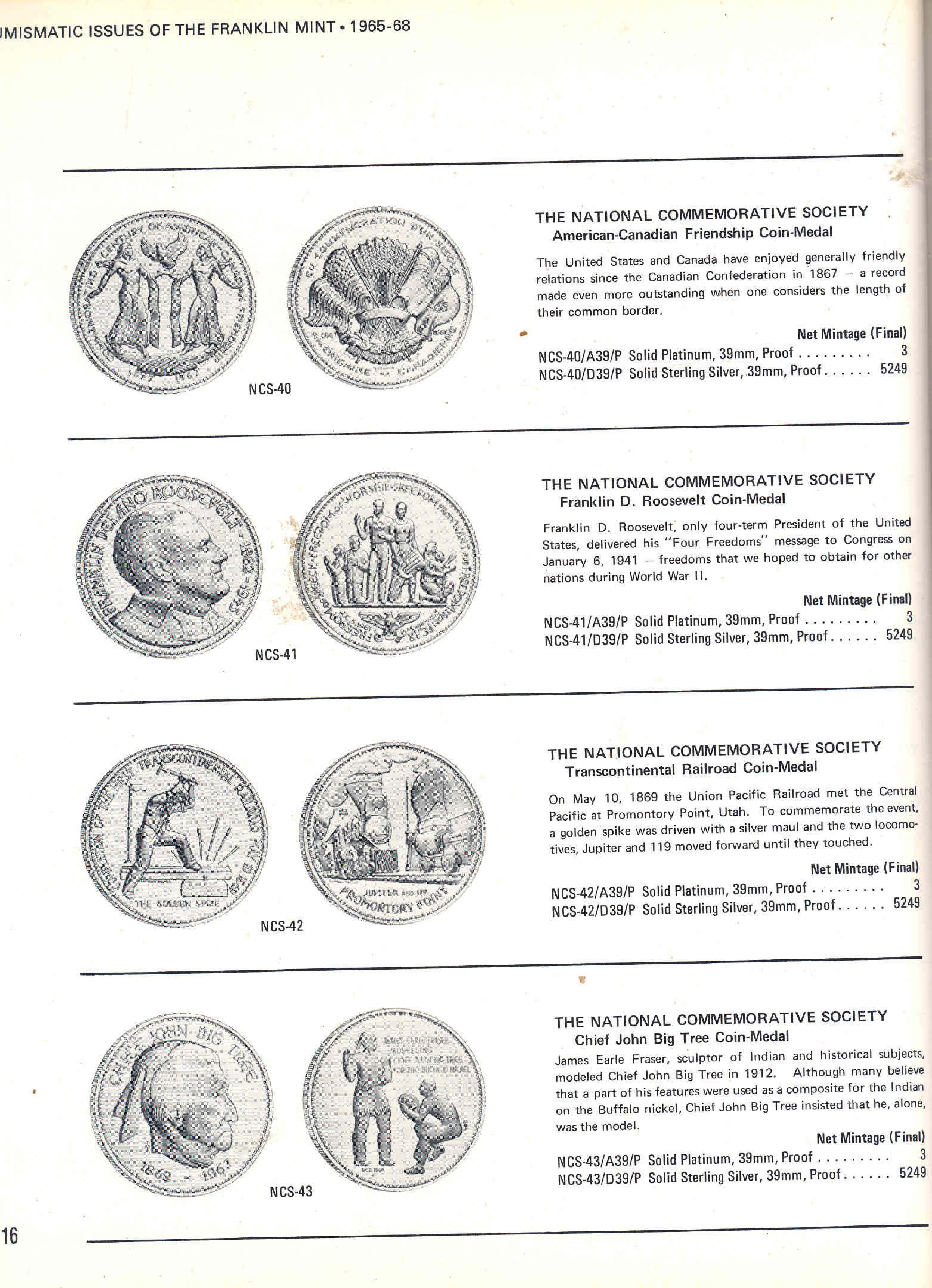 BIBLIO Numismatic issues of the Franklin Mint (Covering the years