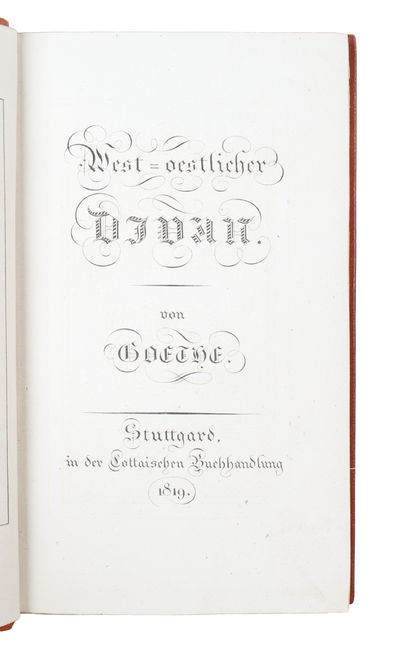 West-oestlicher Divan. - [ONE OF GOETHE’S LAST GREAT LYRICAL WORKS, UNITING EASTERN OF WESTERN POETRY] (photo 4)