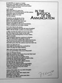 IN THE BASILICA OF THE ANNUNCIATION