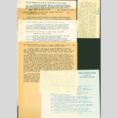 1973. Ephemera. Very Good. An archive of 19 typed notes and letters, signed (TNS and TLS) and 6 type...