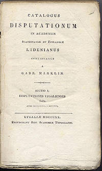 Catalogus disputationum in academiis Scandinaviæ…