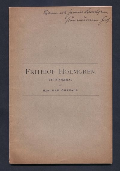 Frithiof Holmgren. Ett minnesblad.