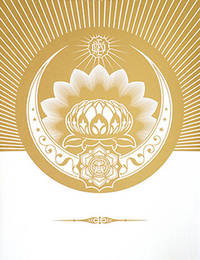 Obey Lotus Crescent (White & Gold). by Shepard OBEY - FAIREY - Signed - 2013 - from Peter Harrington (SKU: 95830)