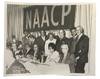 Photograph of NAACP Friendship Dinner at the N. Y. Hilton in 194-?. Glossy 8 x 10 (26 x 21cm.)