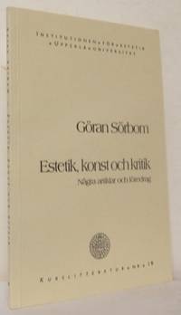 Estetik, konst och kritik. Några artiklar och…