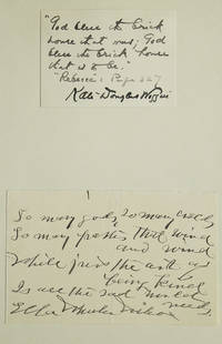 Two quotations, from "Rebecca" and "The World's Need