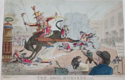 [Hand-Colored Etched Satirical Print]The Rival Richards III