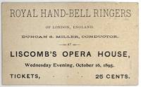 1895 Royal Hand-Bell Ringers American Tour Performance Ticket