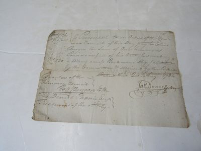 Manuscript Signed by James Duane, Mayor NYC 1784
