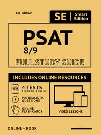 PSAT 8/9 Full Study Guide: Complete Subject Review with Online Video Lessons, 4 Full Practice...