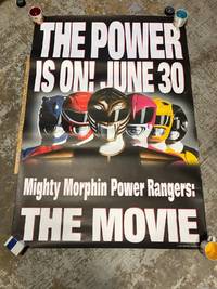 ORIGINAL "MIGHTY MORPHIN POWER RANGERS" ADVANCE DOUBLE-SIDED MOVIE POSTER