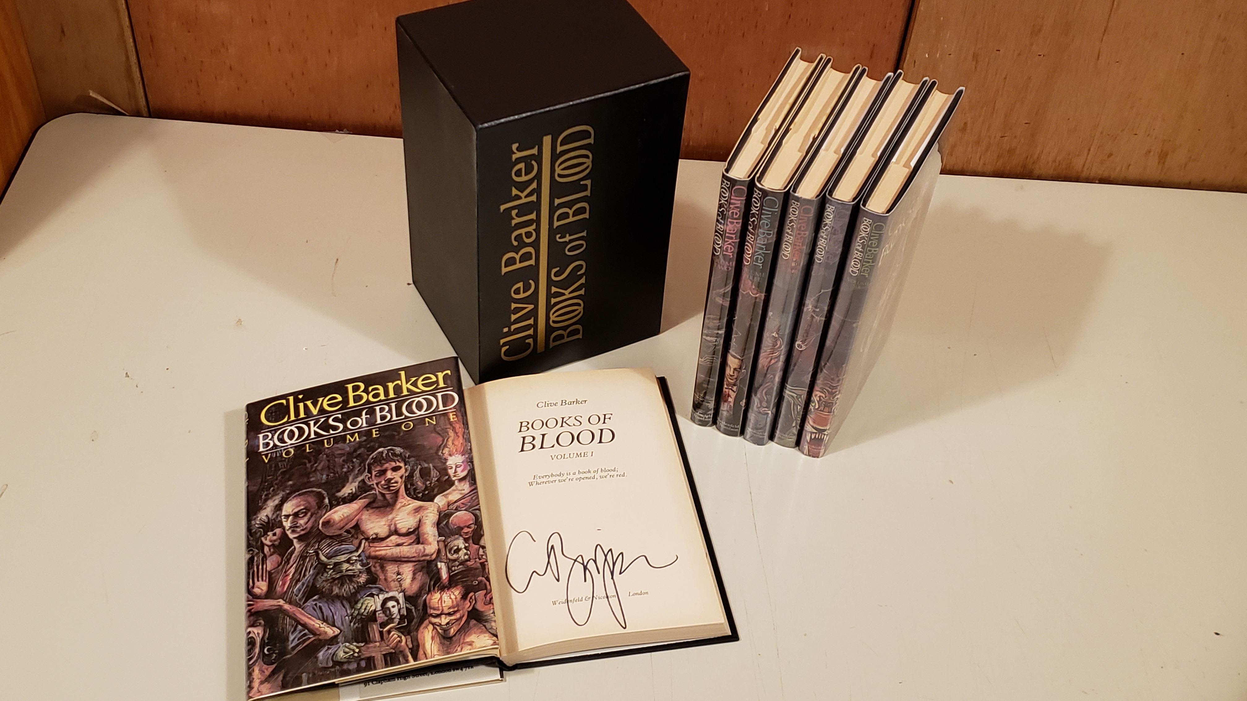 Books Of Blood Volume I Thru 6 : Vol 1 Signed by Barker,Clive