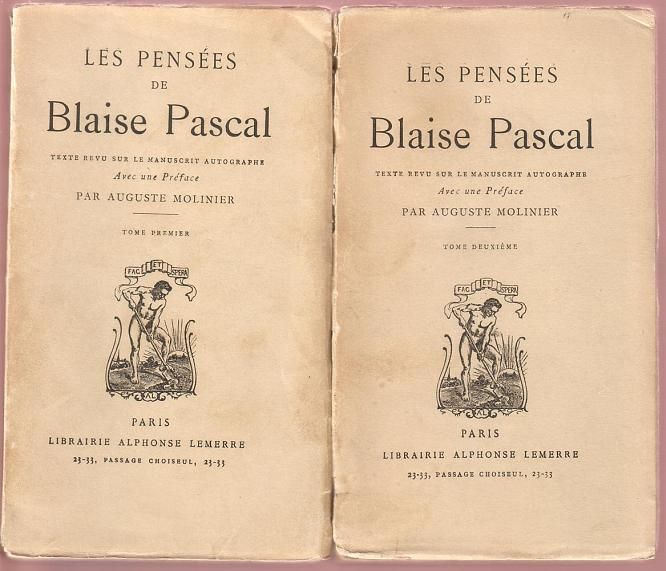 【楽ギフ_のし宛書】 (2 Pascal Blaise de Pensées Les volumes) Blaise Pascal, by 洋書