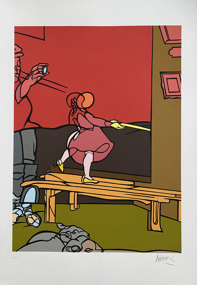 La Bambina. Lithograph signed and numbered by the artist