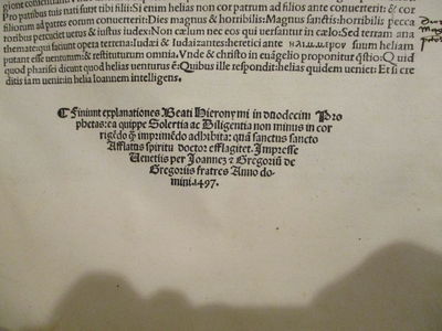 Opera diui Hieronymiin hoc volu cotenta. (Commentaria in Bibliam) (photo 3)