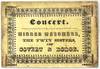 Engraved Concert Ticket -- "Misses...; (photo 0)