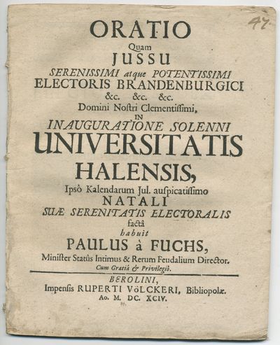 Oratio quam iussu serenissimi atque potentissimi…