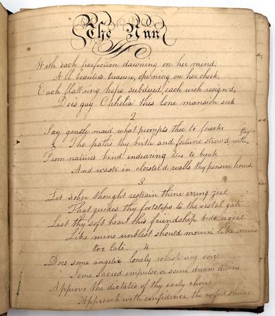 Commonplace Book of Sally Ann Waring (1804-1872) -- Melancholy, Religion, Friendship
