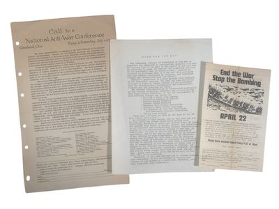 Antiwar Movement Ephemera from SDS Allied Coalitions and Peace Action Organizers in Cleveland and Columbus