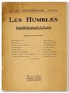 Les Humbles. Revue littéraire mensuelle des Primaires. Cahiers no. 8-9, Aout-Sept 1938