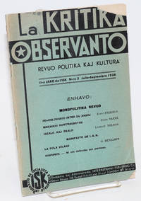 image of La Kritika observanto; revuo politika kaj kultura. Vol. 11 no. 3 (July-Sept. 1938)