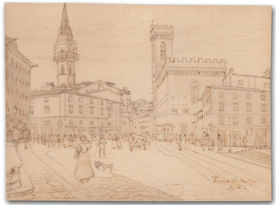Piazza San Firenze i Florens, i fonden Campanile…