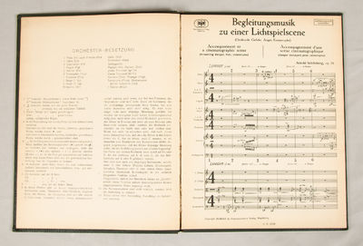 [Op. 34]. Begleitungsmusik zu einer Lichtspielscene [Full score]