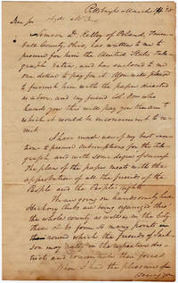 [ALS] Political Letter to Duff Green, Newspaper Publisher, About Andrew Jackson and the Success of the Hickory Clubs by [Jackson, Andrew] Snowden, William - 1828