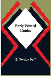 cover of Early Printed Books