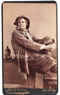 CARTE DE VISITE OF AMERICAN ACTOR JOSEPH JEFFERSON IN CHARACTER AS RIP VAN WINKLE, PHOTOGRAPHED...