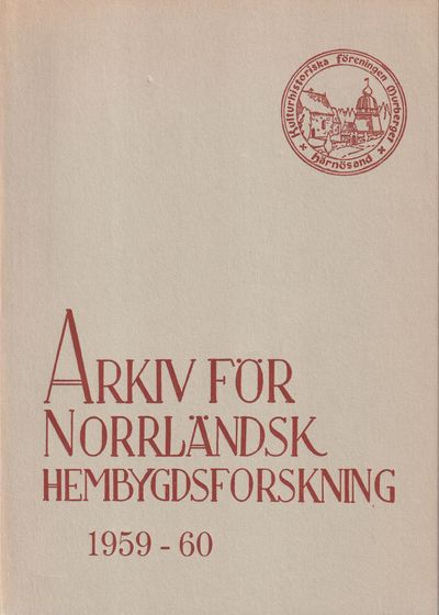Arkiv för norrländsk hembygdsforskning 1959-1960.…