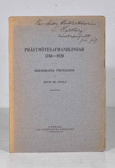Prästmötesafhandlingar 1780-1920. Bibliografisk…