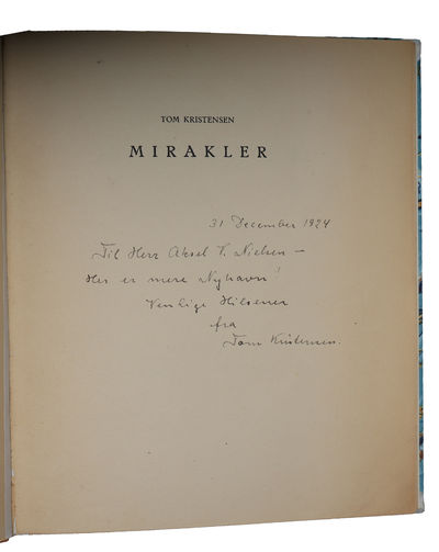 Mirakler. Digte. - [DEDIKATIONSEKSEMPLAR.] (photo 3)