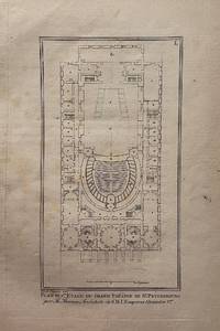 Description accompagnÃ©e des plans, coupes et Ã©lÃ©vations de plusieurs Ã©difices remarquables, construit depuis le commencement de ce siÃ¨cle Ã  Saint-PÃ©tersbourg, et dans quelques gouvernements de l&#039;Empire de Russie, sur les dessins de Thomas de Thomon...architecte de S.M.l&#039;Empereur de Russie et Roi de Pologne...professeur d&#039;architectur e Ã  l&#039;AcadÃ©mie ImpÃ©riale des Beaux-Arts de Saint-PÃ©tersbourg (etc) by Thomas de Thomon, (Jean-FranÃ§ois)