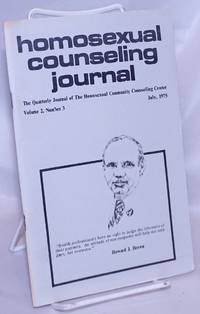 image of Homosexual counseling journal: the quarterly journal of the Homosexual Community Counseling Center; vol. 2, #3, July, 1975: Howard J. Brown cover