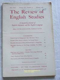 The Review of English Studies: New Series Vol.XIV, No.53, February 1963: a Quarterly Journal of...