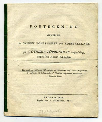 Förteckning öfver de af svenske konstnärer och…