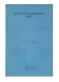 Oddities in California Law