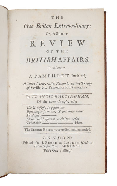 The Free Briton Extraordinary: Or, A Short Review of the British Affairs. In answer to a Pamphlet Intitled, A Short View, with Remarks on the Treaty of Seville (+) A Short View of the State of Affairs with relation to Great Britain for four years past... - [CONTEMPORARY BRITISH COMMENTARIES OF THE TREATY OF SEVILLE] (photo 2)
