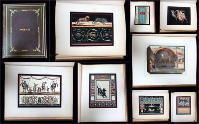 Pompei" [sic] -- A Victorian Souvenir Book of Hand-Colored Engravings of Pompeii's Frescos and Tile Works