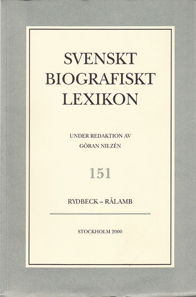 Svenskt Biografiskt Lexikon. Häfte 151 [=Band 31]…