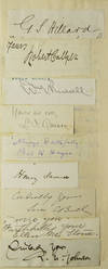 9 signatures attached to a card