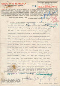 Partly-Printed Document Signed
