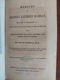cover of Memoirs of Martha Laurens Ramsay