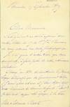 Autograph letter signed to Latimer Clark