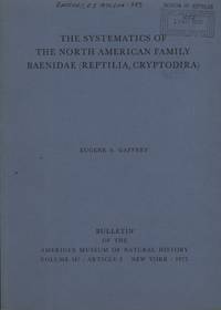 cover of The systematics of the North American family Baenidae (Reptilia Cryptodira)