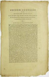 SECOND CONGRESS OF THE UNITED STATES: AT THE FIRST SESSION...AN ACT MAKING CERTAIN APPROPRIATIONS THEREIN SPECIFIED by First Session Second Congress - 1792 - from David M. Lesser, Fine Antiquarian Books LLC (SKU: 28571)