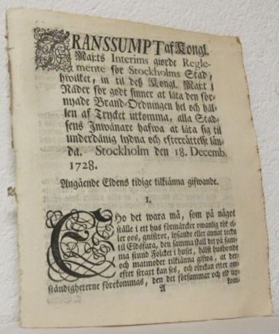 Transsumpt af Kongl. Maj:ts Interims giorde…