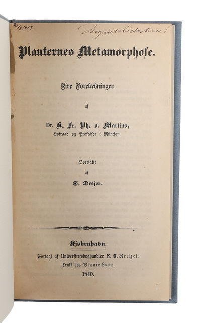 Planternes Metamorphose. Fire Forelæsninger af K.…