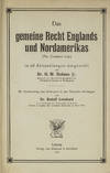 View Image 1 of 7 for Das Gemeine Recht Englands und Nordamerikas (The Common Law) Inventory #81166